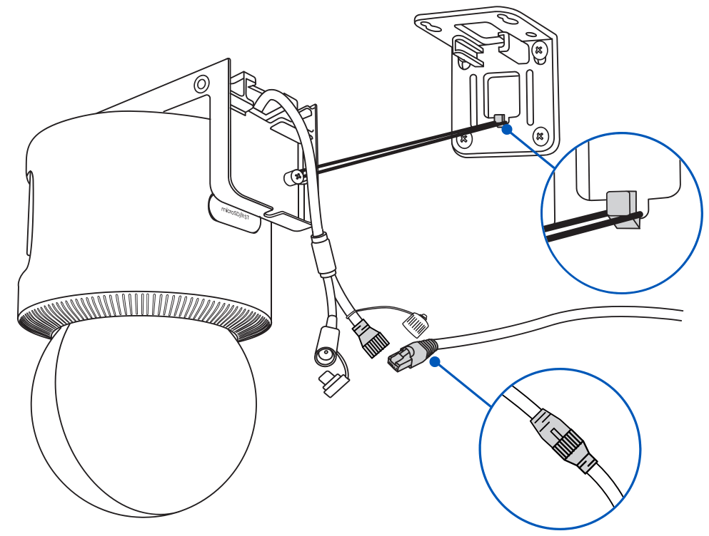 Connect the Waterproof Lid and Ethernet Cable 