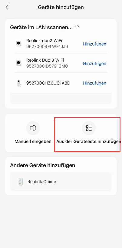 connect from devcie list