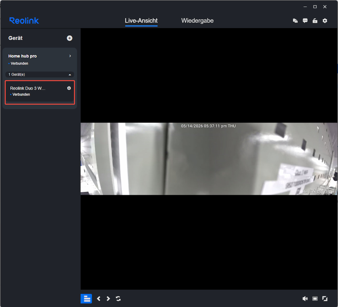 client view device in the houmhub