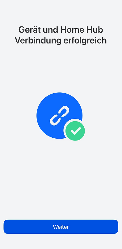 device and homehub connection succeeded