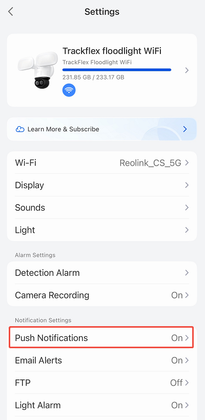 device push notifications