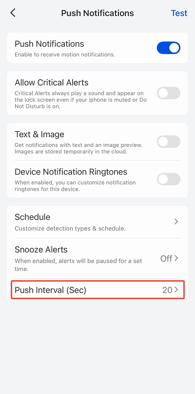 push interval