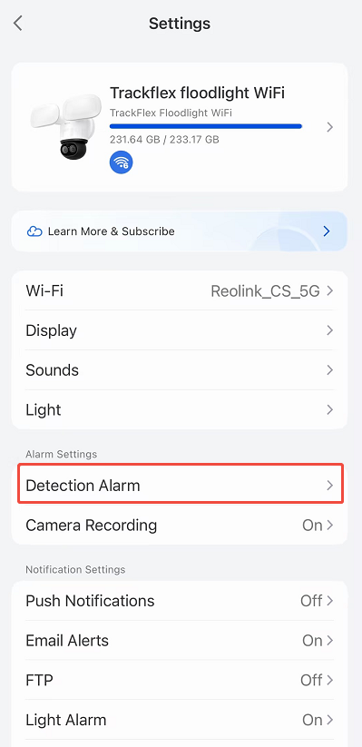 Detection Alarm