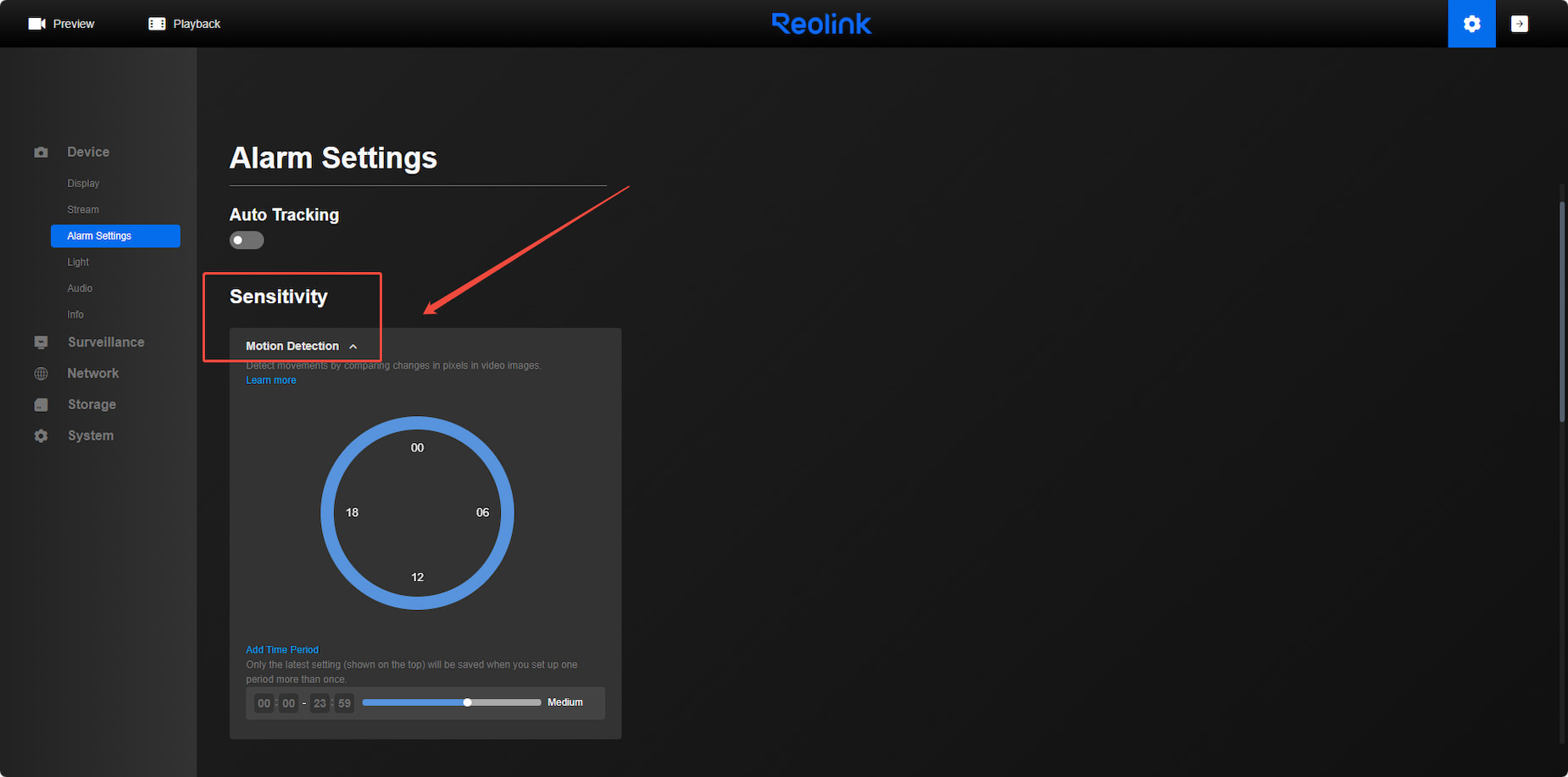 web sensitivity