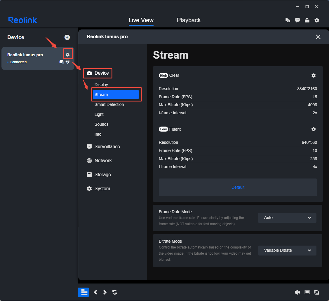 client stream