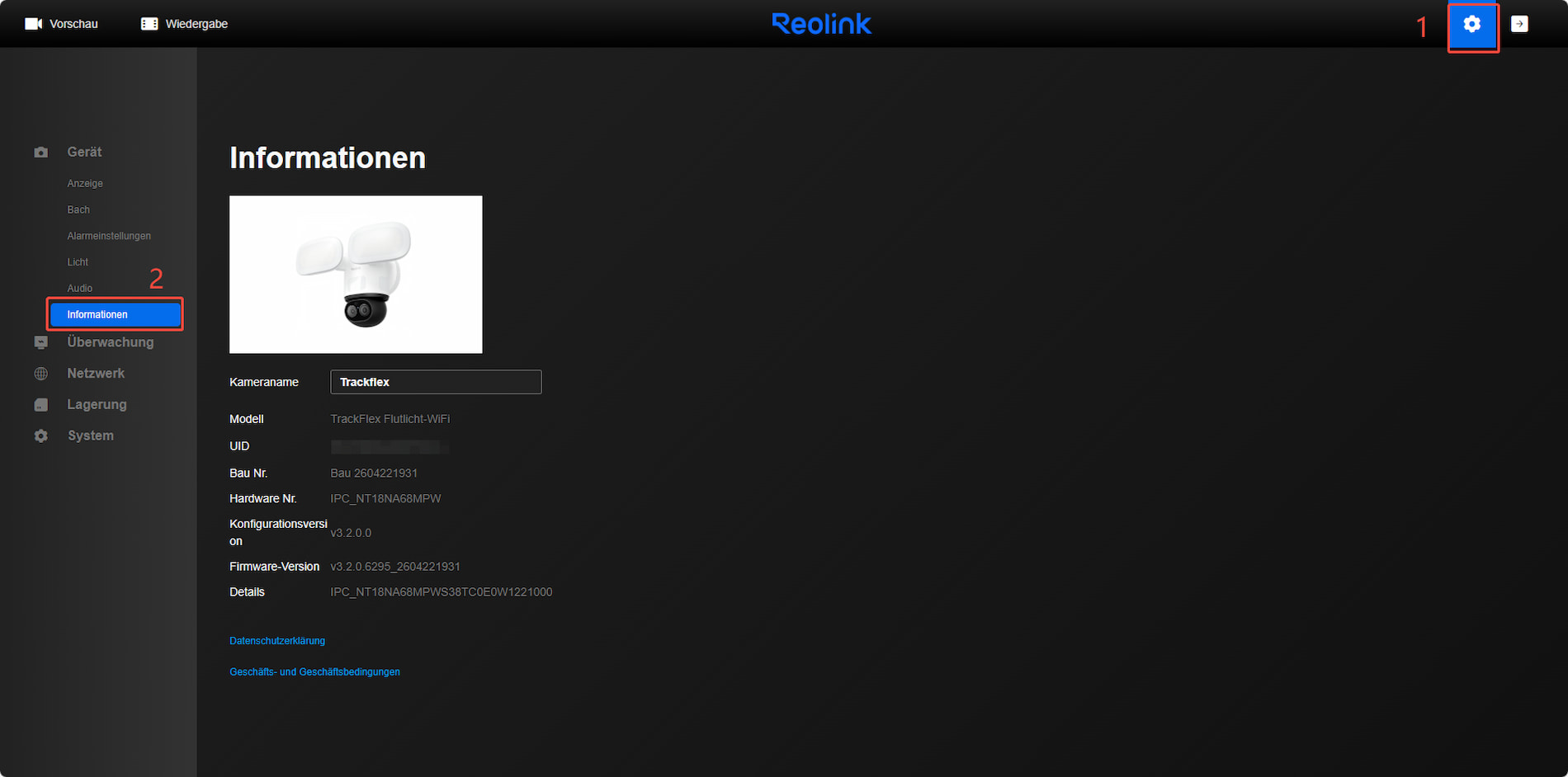 web device info
