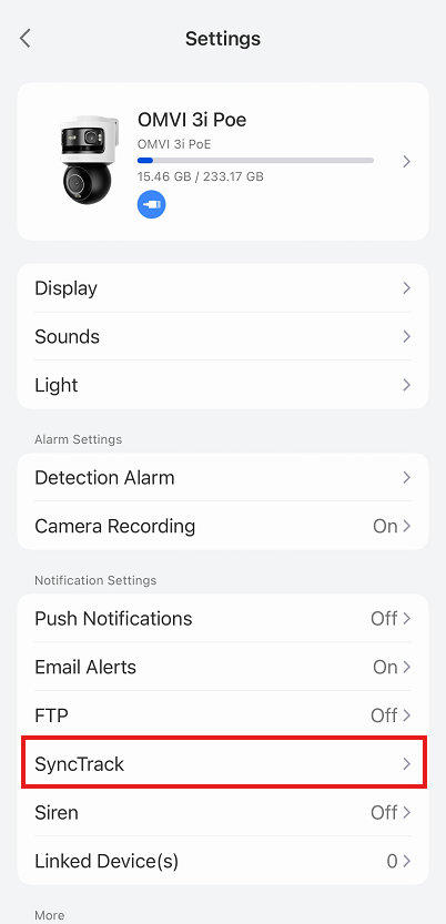 setting page