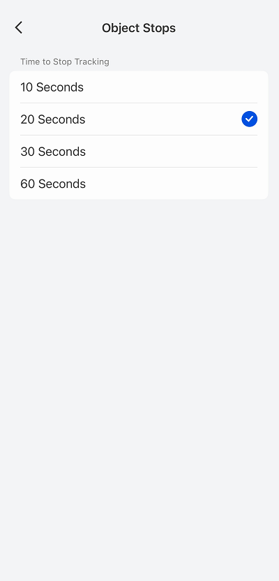 Object Stops