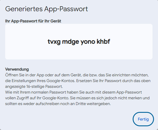 generate app password