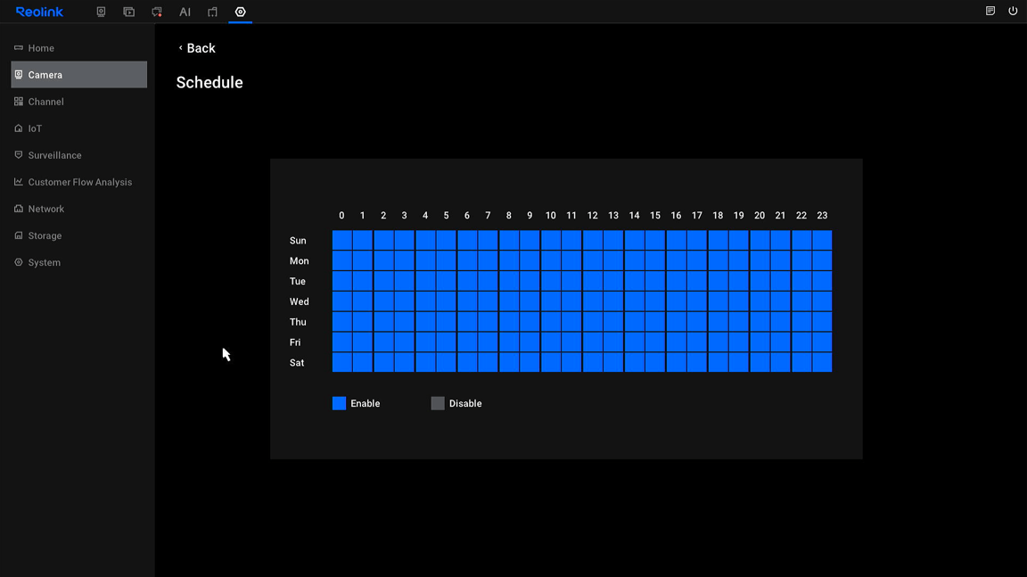 Configure the time period