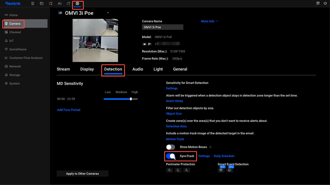 Enable/Disable SyncTrack