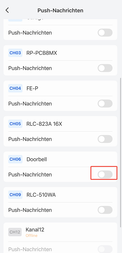 nvr doorbell notification