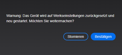 web Restore confirm