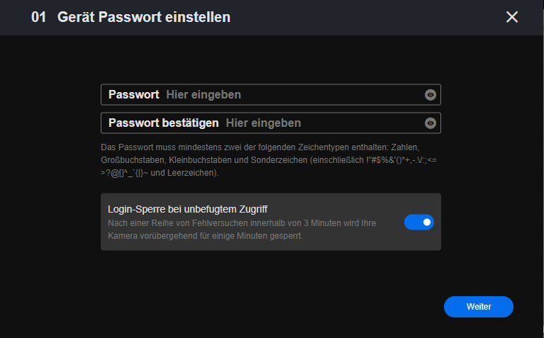 creat password