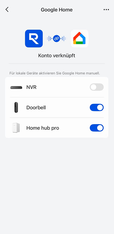 Google Home device added