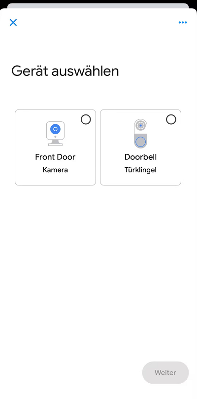 choose device