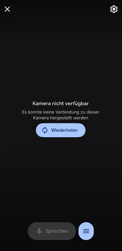 camera unavailiable