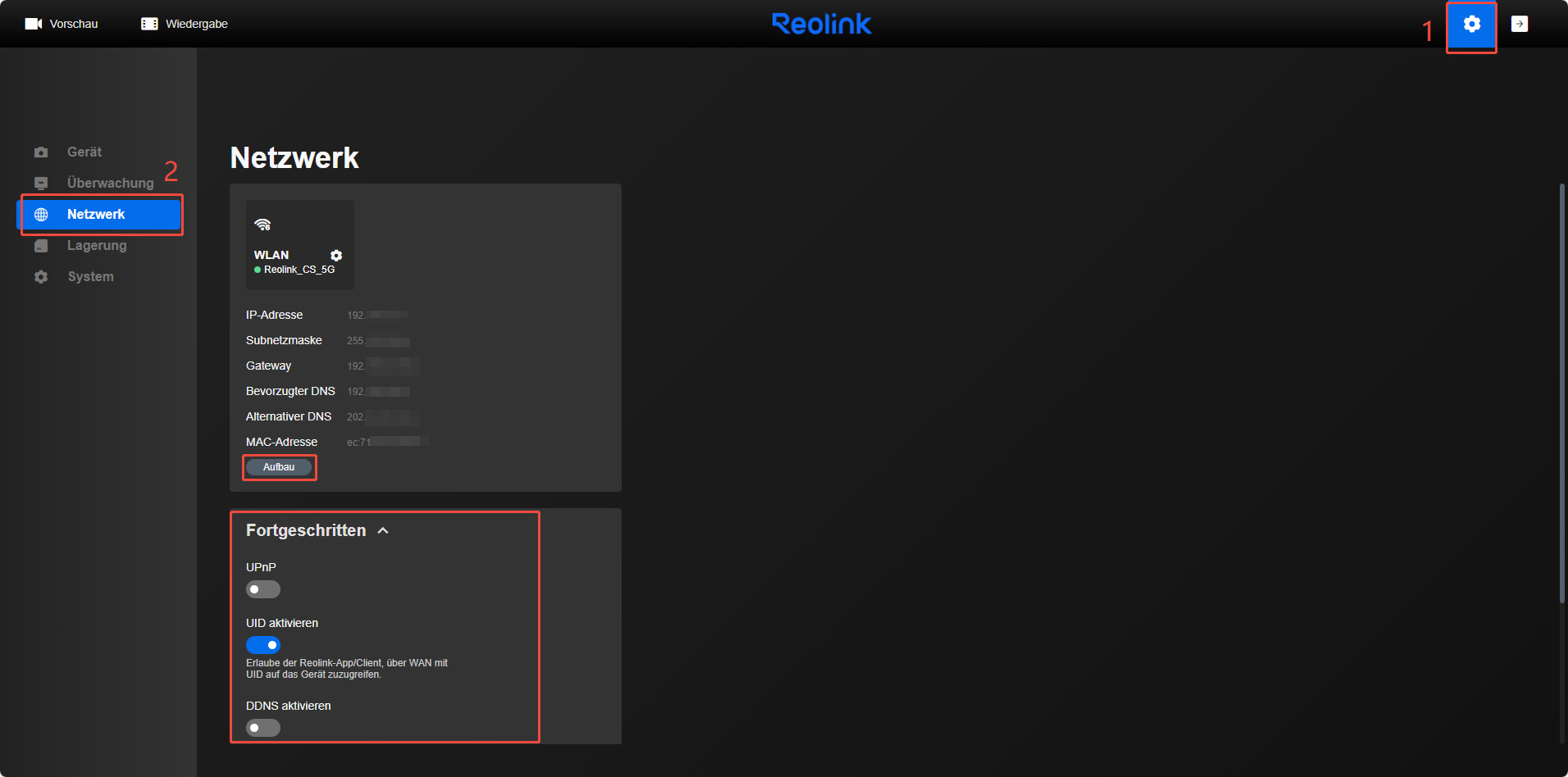 web network set up
