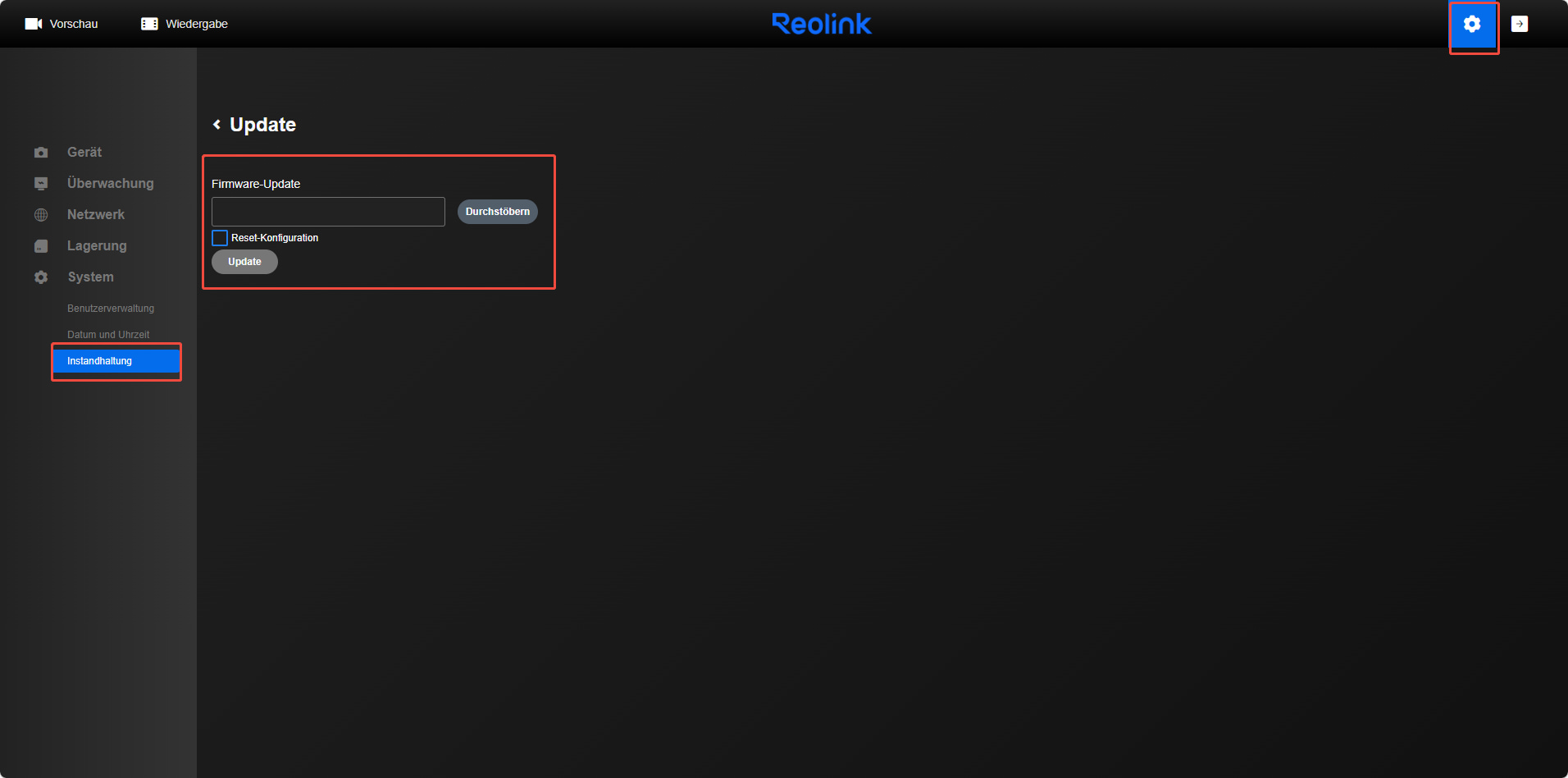 web firmware update