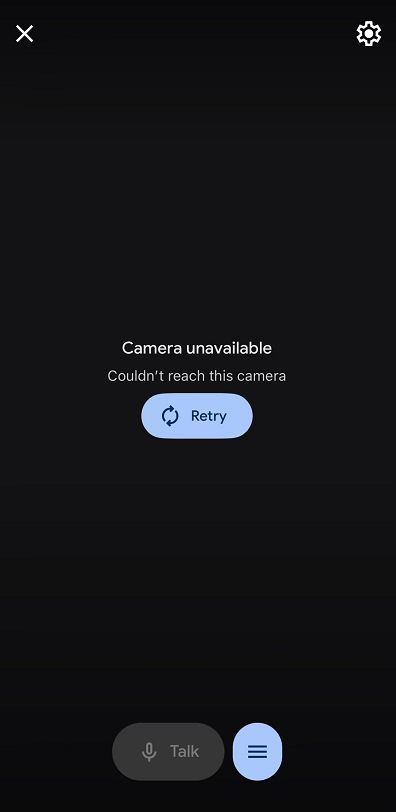 camera unavailiable