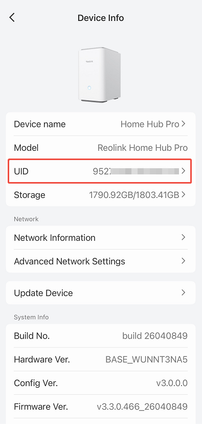 home hub UID