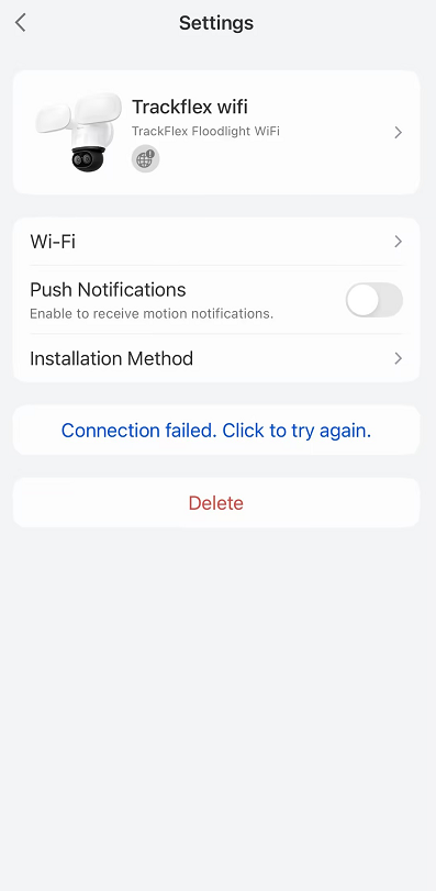 Connection failed