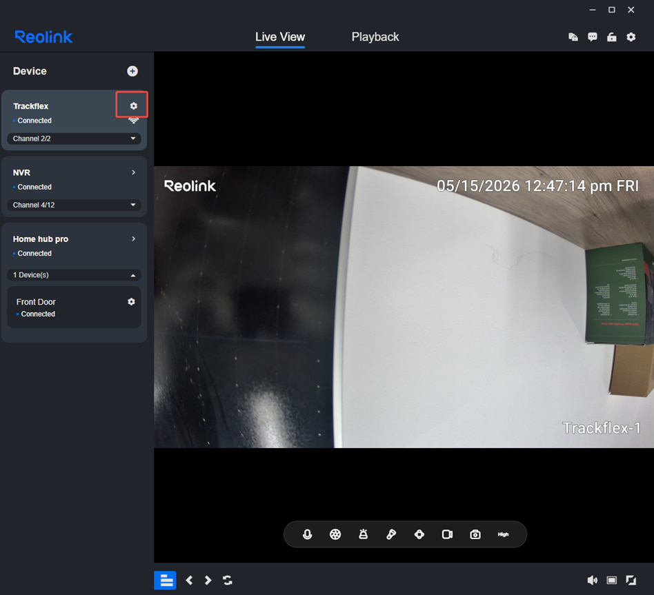 client device setttings