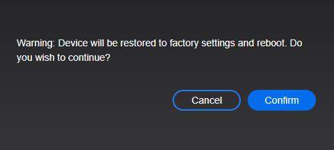 web Restore confirm