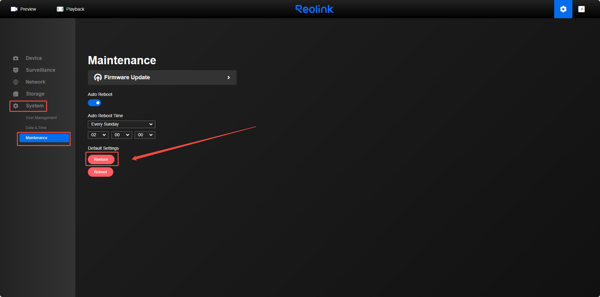 web restore