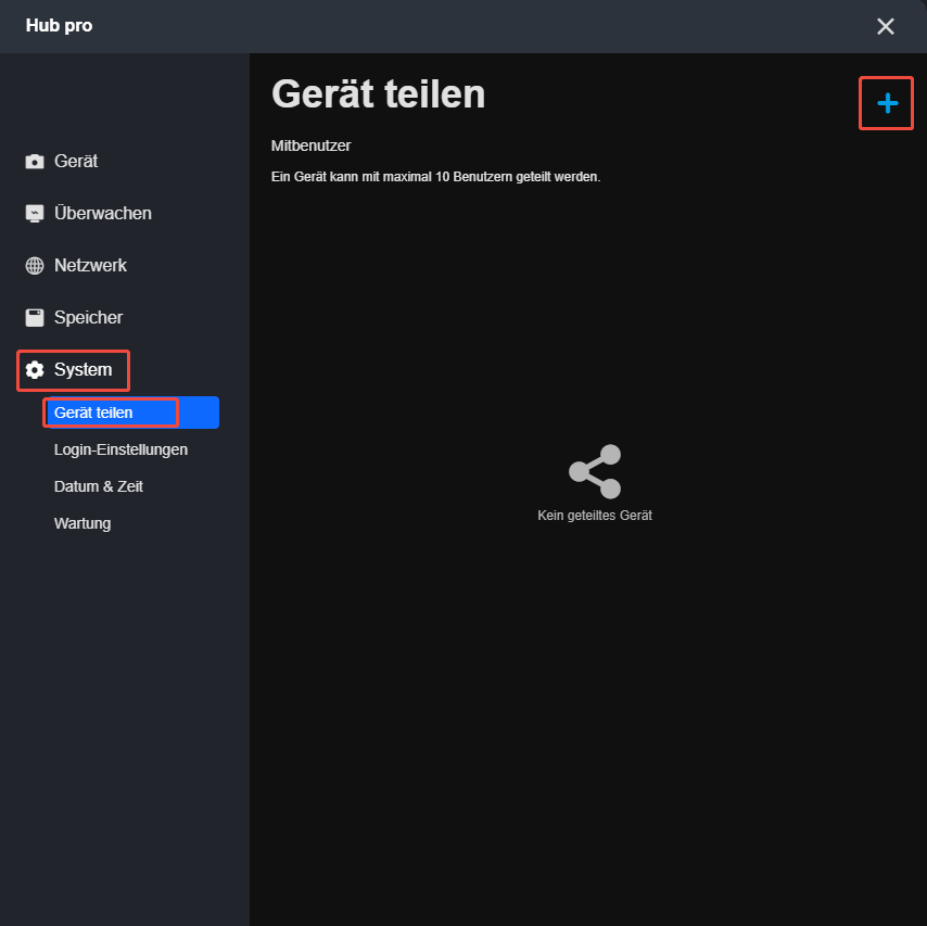 client home hub share device