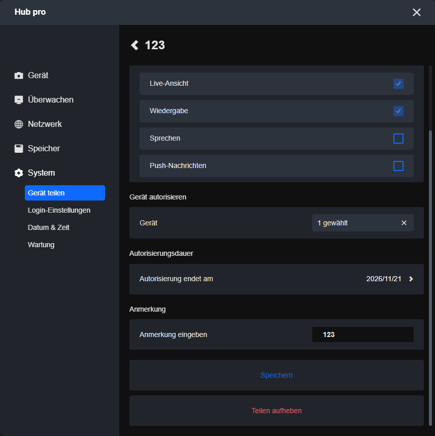 client cancel sharing