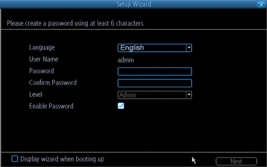 create a password