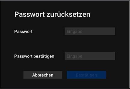 reset password