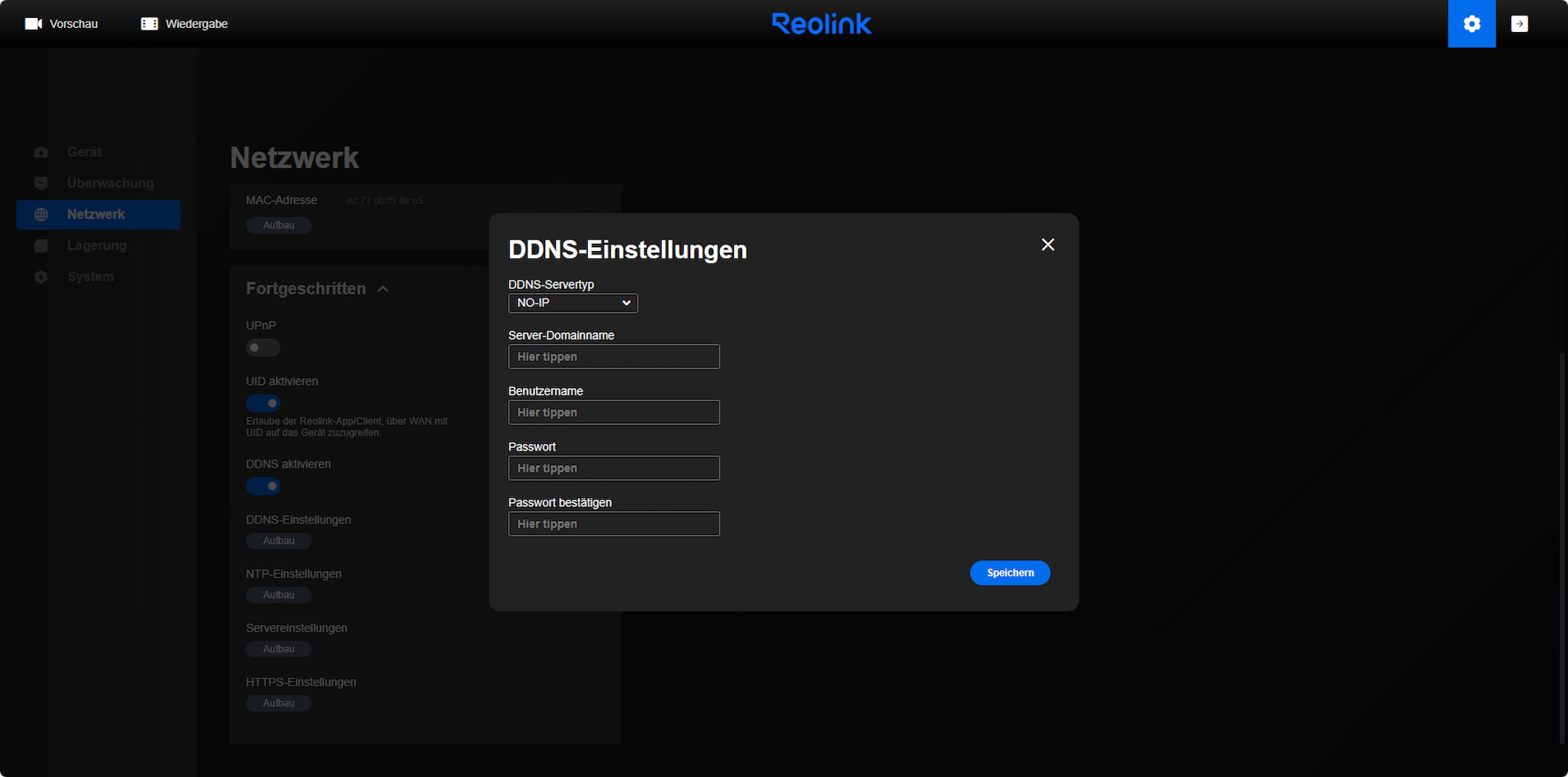  DDNS settings