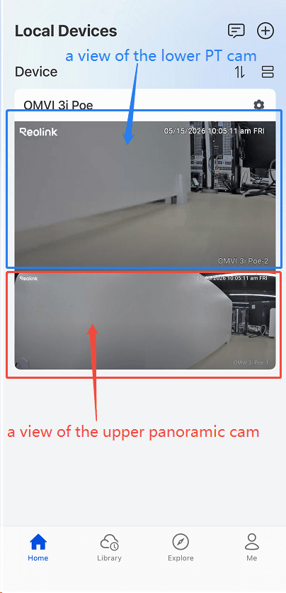 two separate views