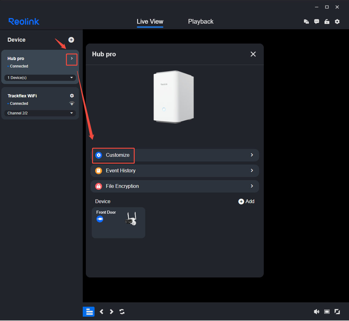 client home hub customize