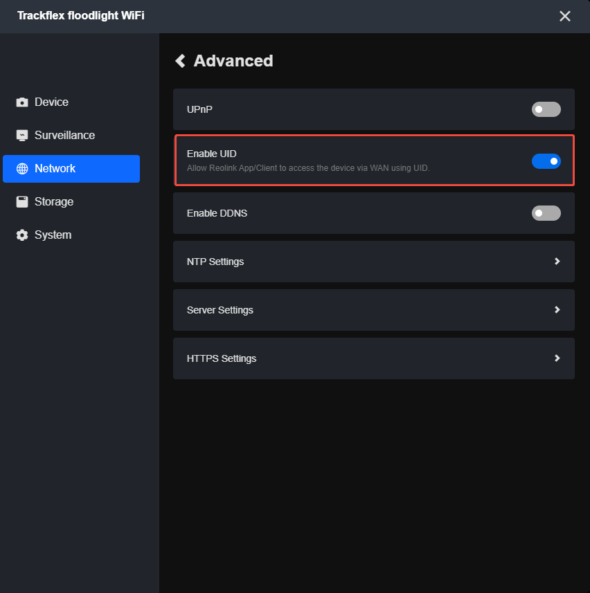 client enable UID