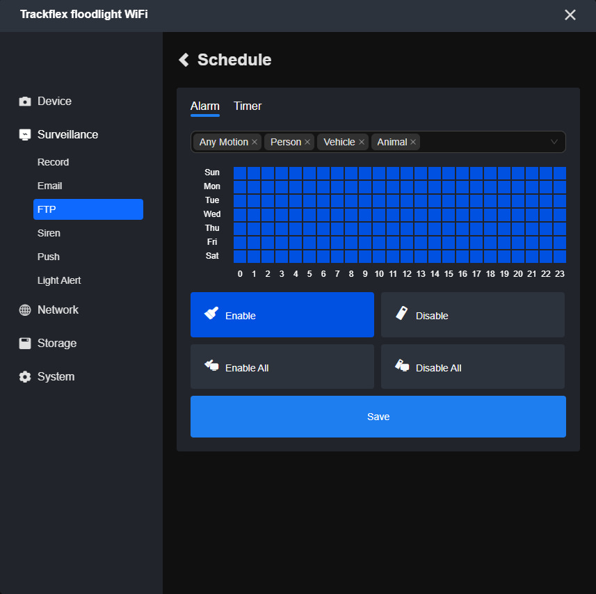 client FTP  Schedule