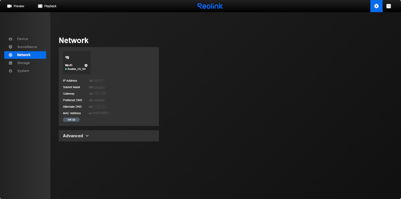 web check the network information