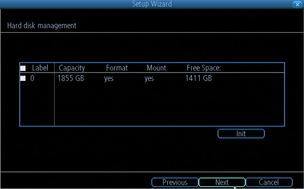 Check the Hard disk management