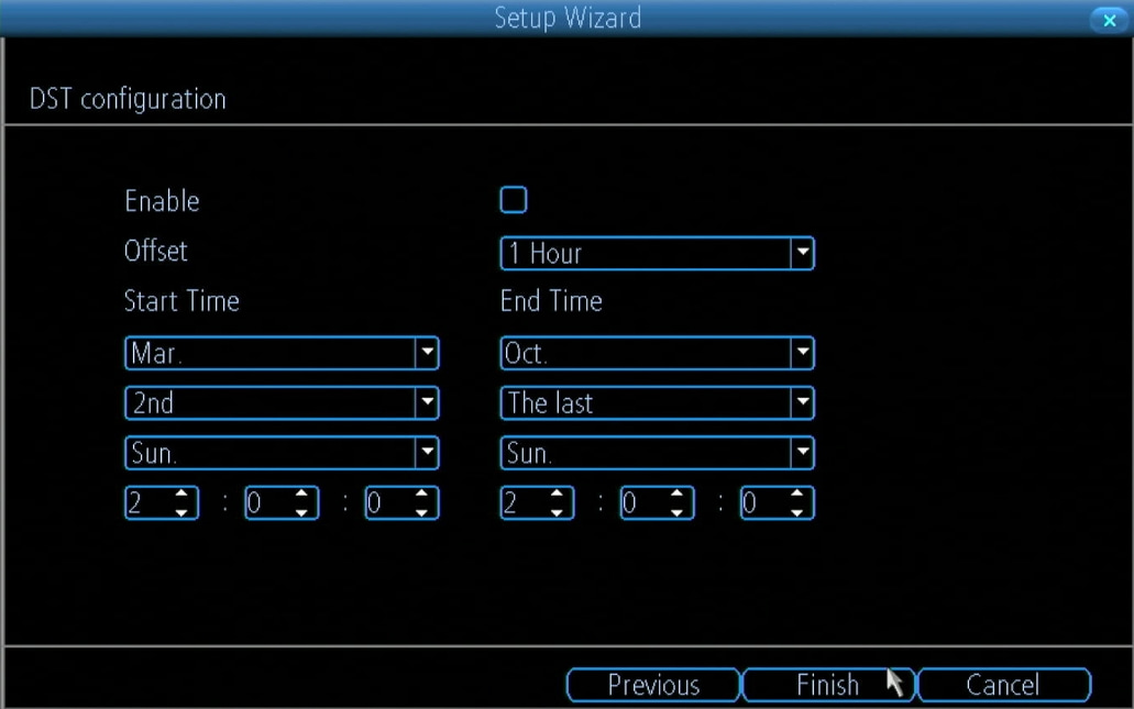Set up DST