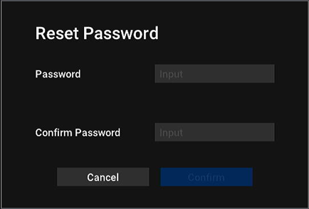 reset password