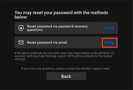 verify via email