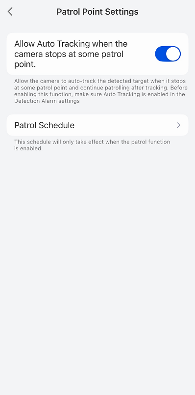 patrol point settings