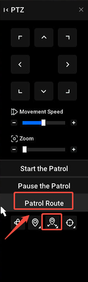 click nvr patrol route