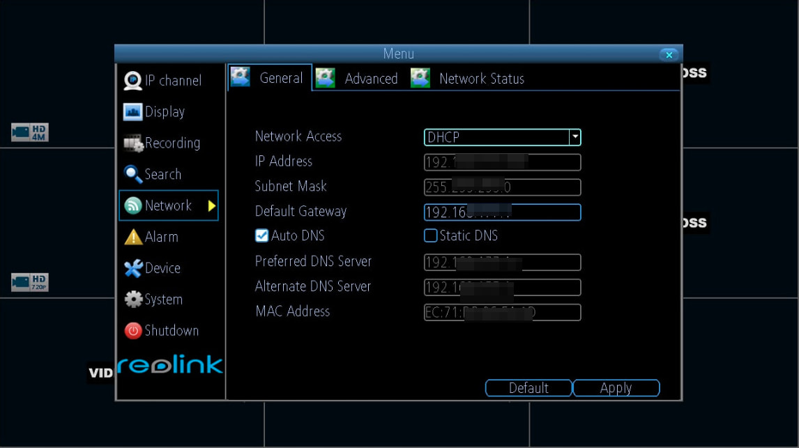 DHCP old UI