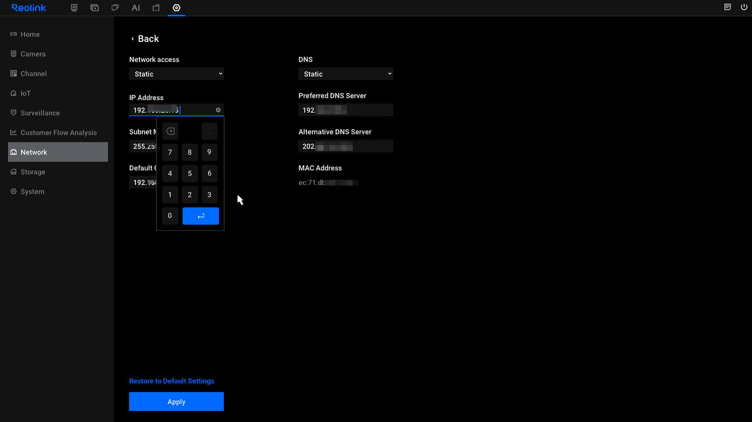 input IP