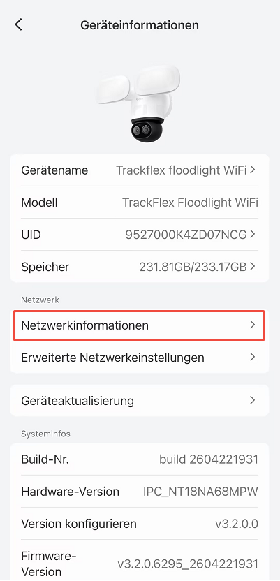 app  Network Info