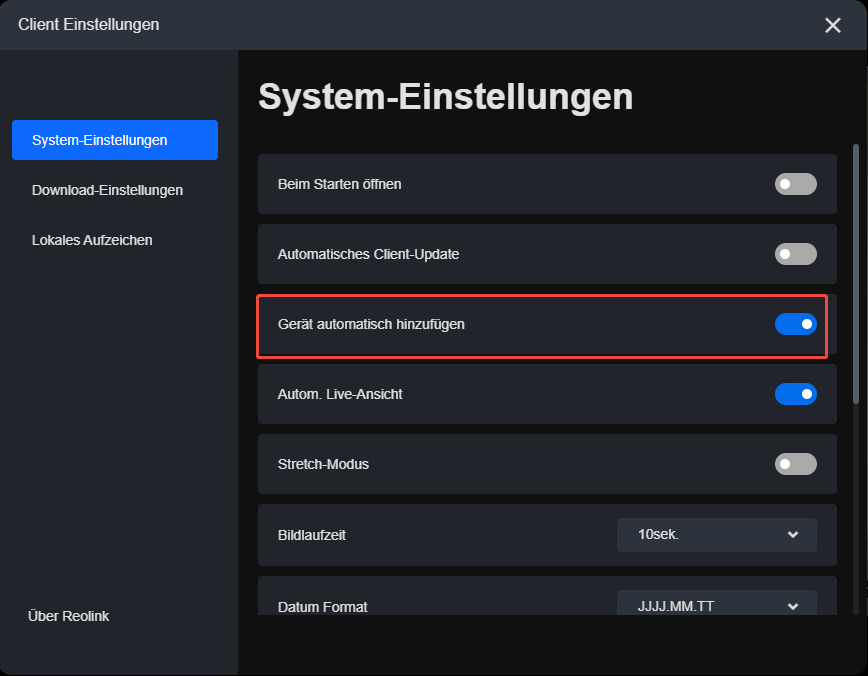 Add Device Automatically