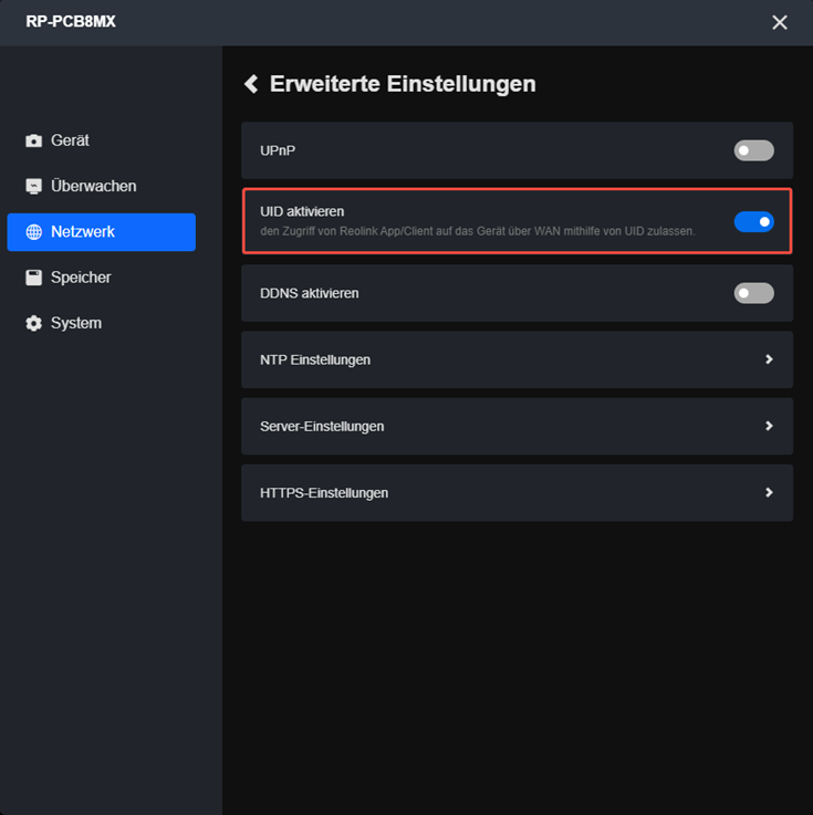 Enable UID